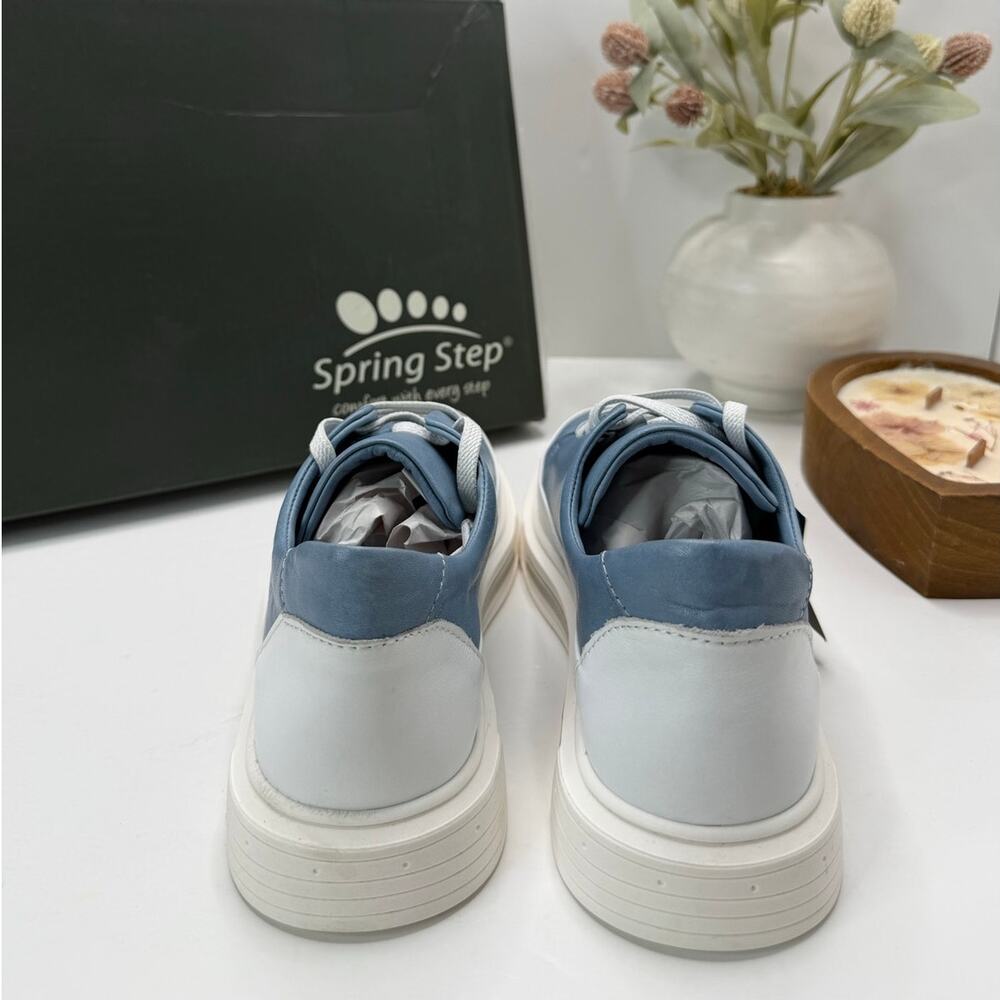 Spring Step Dune Platform Sneaker Blue Women's 7.5/EU 38 NWB FLAW - Picture 2 of 11